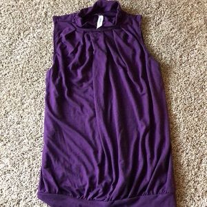 Purple tank dress shirt
